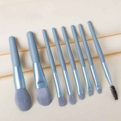 Travel Portable 8 Mini Makeup Brush Beauty Set