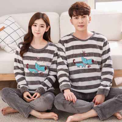 Plus Size Couple Plus Fertilizer Plus 200 Kg Plus Velvet Velvet Pajamas Women