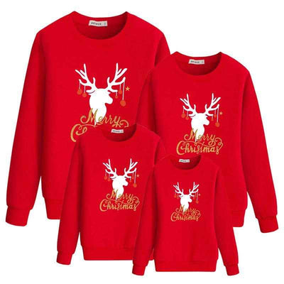 European And American Christmas Family Fashion Leisure Elk Letter Printing