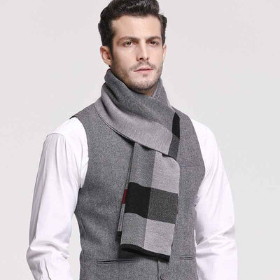 Men's Wool Knitted Scarf British Style