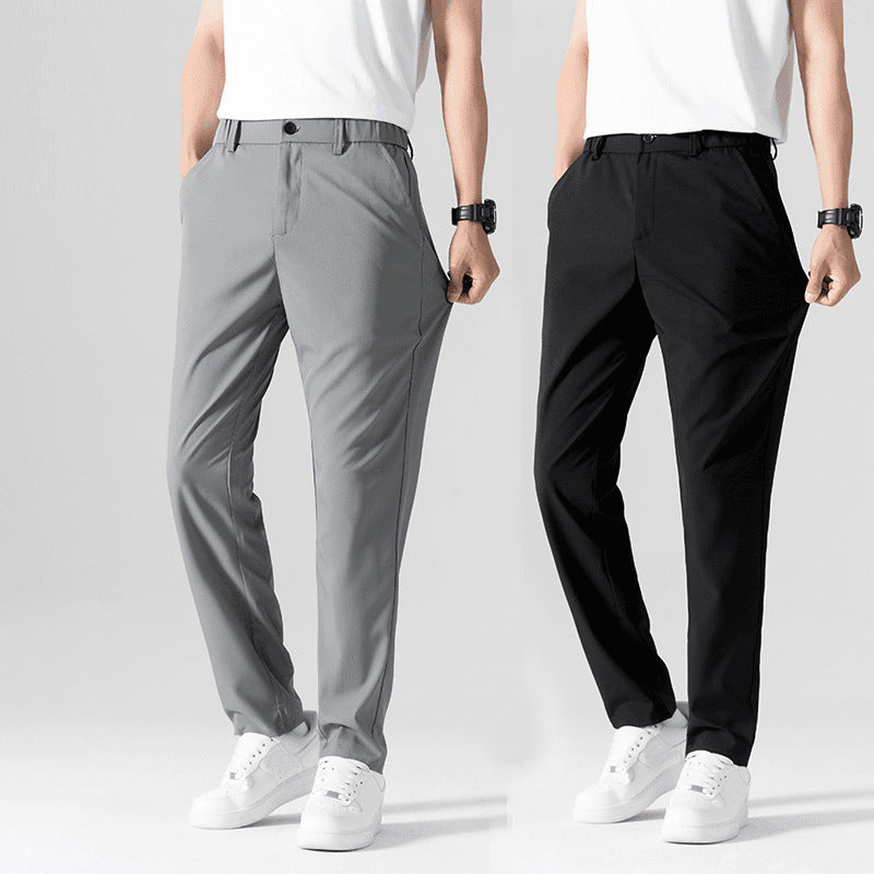 Business Casual Pants Stretch Suit Pants Men's Straight Draping SHOPPORA