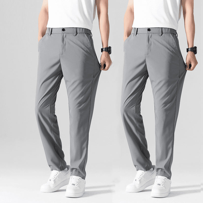 Business Casual Pants Stretch Suit Pants Men's Straight Draping SHOPPORA