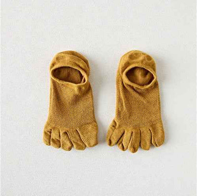 Men's Cotton Deodorant And Sweat-absorbing Breathable Five Toe Socks