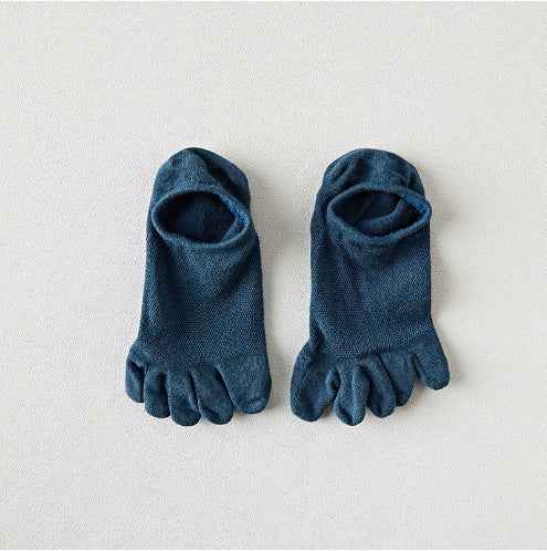 Men's Cotton Deodorant And Sweat-absorbing Breathable Five Toe Socks