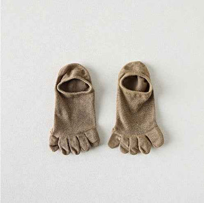 Men's Cotton Deodorant And Sweat-absorbing Breathable Five Toe Socks
