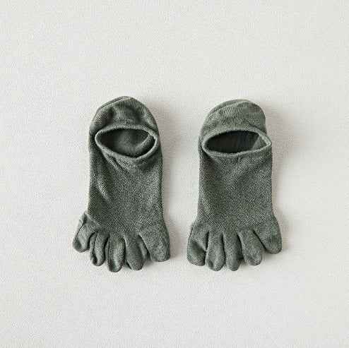 Men's Cotton Deodorant And Sweat-absorbing Breathable Five Toe Socks