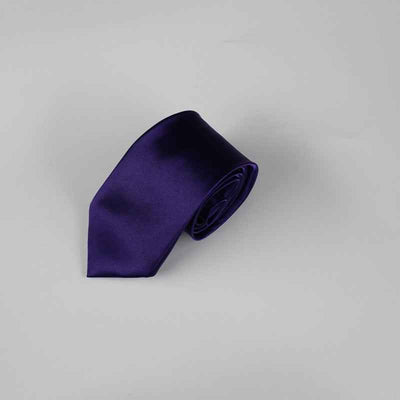 8cm Black Hand-tied Plain Suit Tie