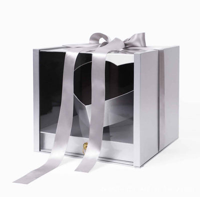 Acrylic Flower Gift Box With Drawer