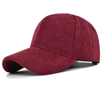 Versatile Face Small Curved Brim Corduroy Hat