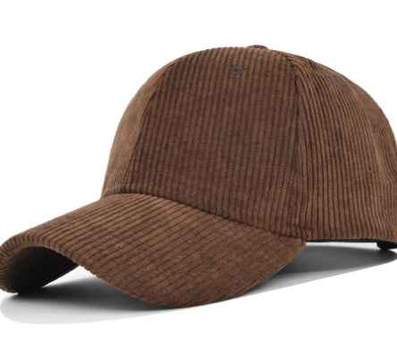 Versatile Face Small Curved Brim Corduroy Hat