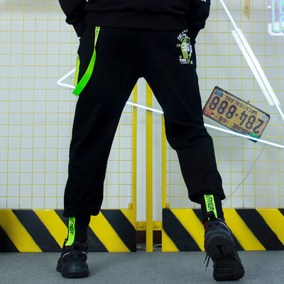 Trendy Stitching Streamer Decorated Loose Slacks SHOPPORA