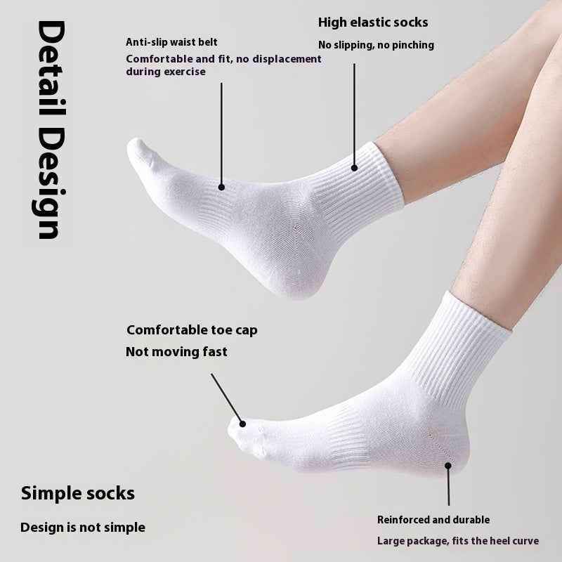 Men's Thin Knee-high Sweat Absorbing And Deodorant Antibacterial Socks