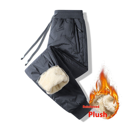 Men's Winter Windproof Warm Tactical Pants Loose Plus Size Fleece-lined SHOPPORA