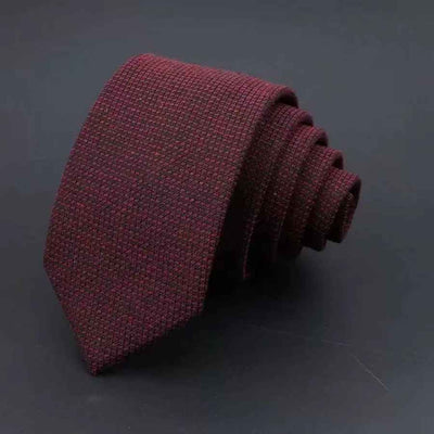 Thickened Sanded Fabric Hand Hit Men's Business Fashion Striped Solid Color Tie Cotton Formal Wear