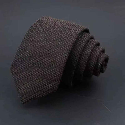 Thickened Sanded Fabric Hand Hit Men's Business Fashion Striped Solid Color Tie Cotton Formal Wear