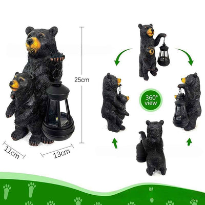 American Black Bear Mother And Child Lantern Ornaments
