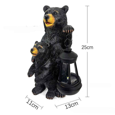 American Black Bear Mother And Child Lantern Ornaments