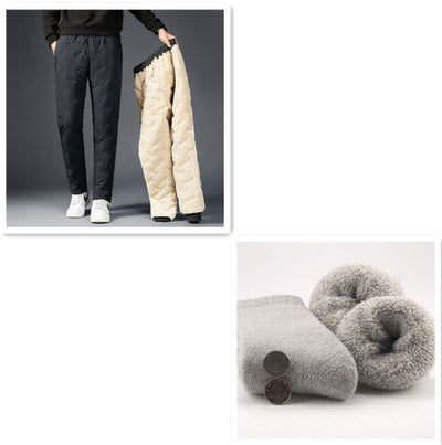 Men's Padded Cotton Trousers With Cashmere SHOPPORA