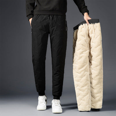 Men's Padded Cotton Trousers With Cashmere SHOPPORA