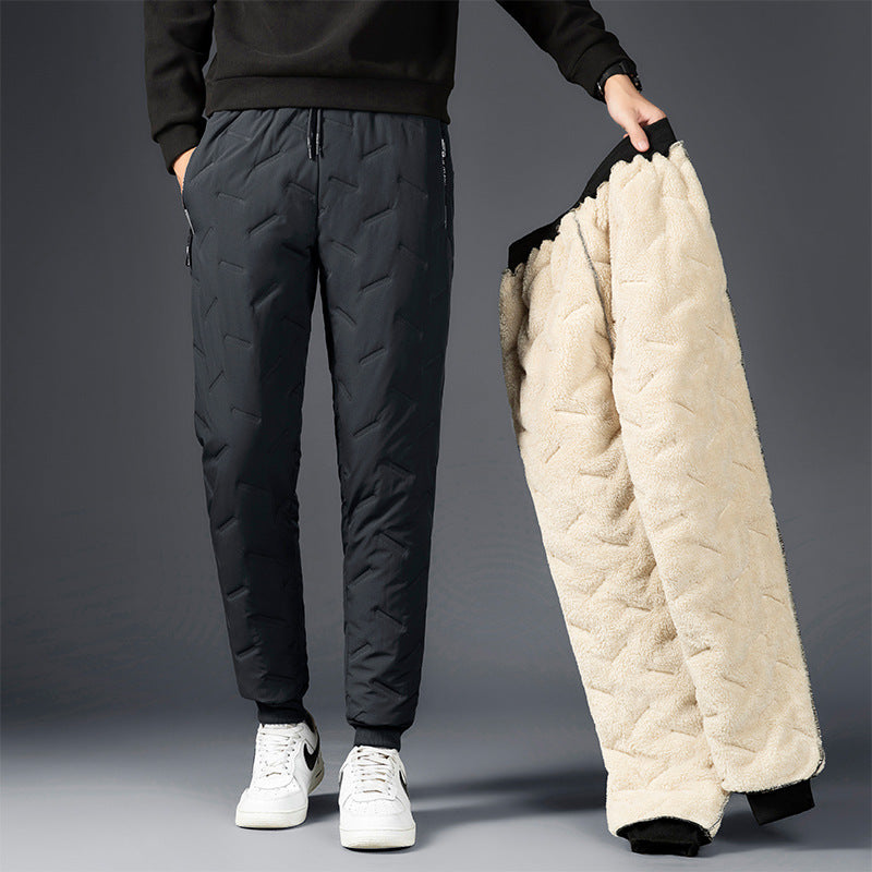 Men's Padded Cotton Trousers With Cashmere SHOPPORA