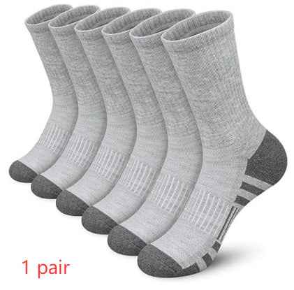 Color Matching Athletic Socks Plus Size Basketball Mid Tube Cotton Breathable