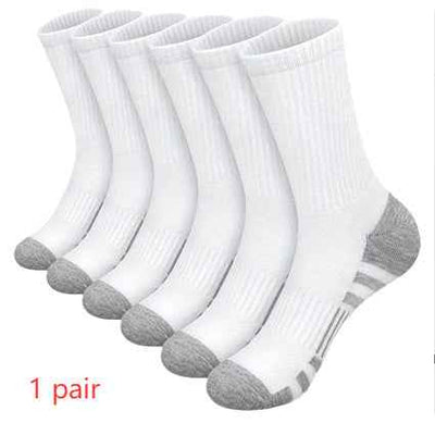 Color Matching Athletic Socks Plus Size Basketball Mid Tube Cotton Breathable