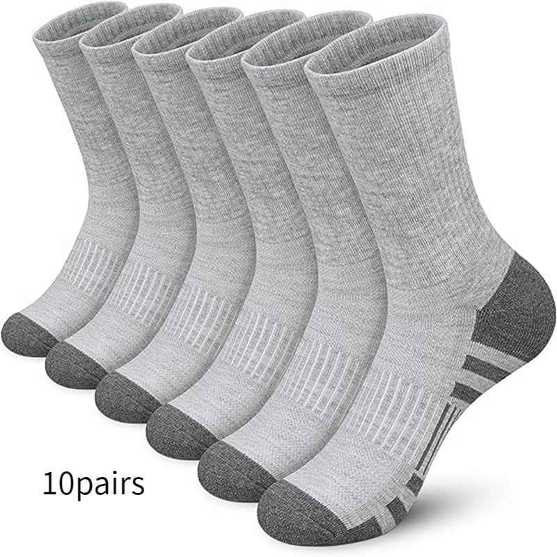 Color Matching Athletic Socks Plus Size Basketball Mid Tube Cotton Breathable