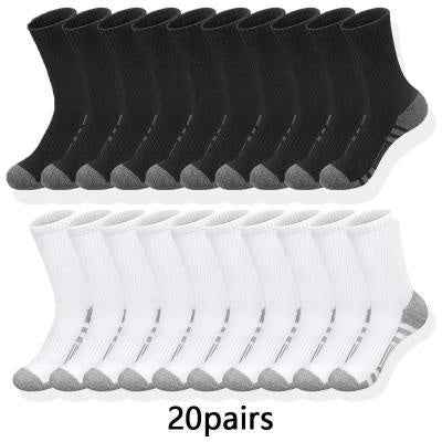 Color Matching Athletic Socks Plus Size Basketball Mid Tube Cotton Breathable