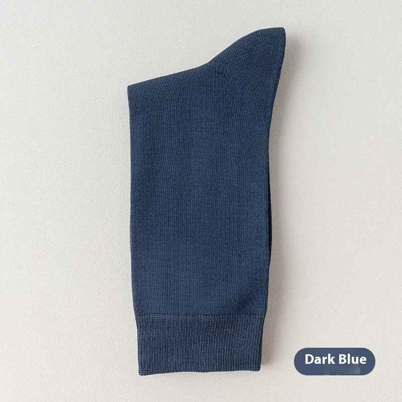 Mid-calf Spring And Autumn Pure Cotton Business Men Socks