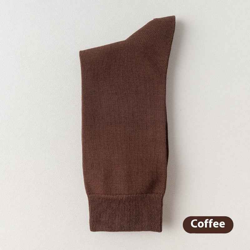 Mid-calf Spring And Autumn Pure Cotton Business Men Socks