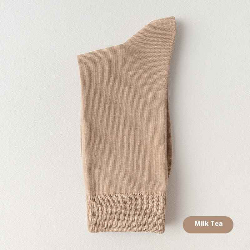 Mid-calf Spring And Autumn Pure Cotton Business Men Socks