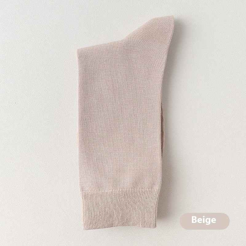 Mid-calf Spring And Autumn Pure Cotton Business Men Socks