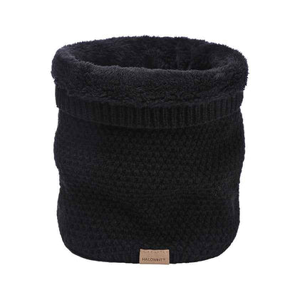Plain Knitted Scarf Outdoor Velvet Padded Suit Neck Neck Protection Bandana