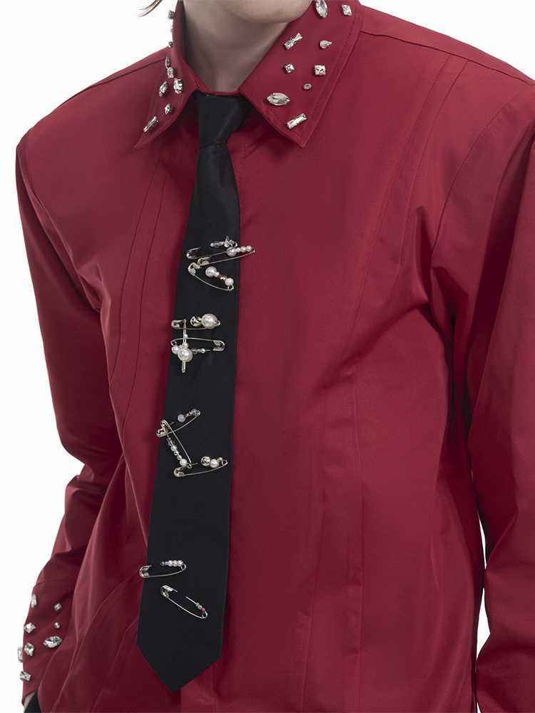 Handmade Pearl Pin Lazy Tie Men's Bow Tie