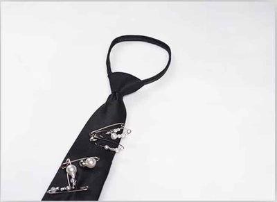 Handmade Pearl Pin Lazy Tie Men's Bow Tie