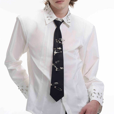 Handmade Pearl Pin Lazy Tie Men's Bow Tie SHOPPORA