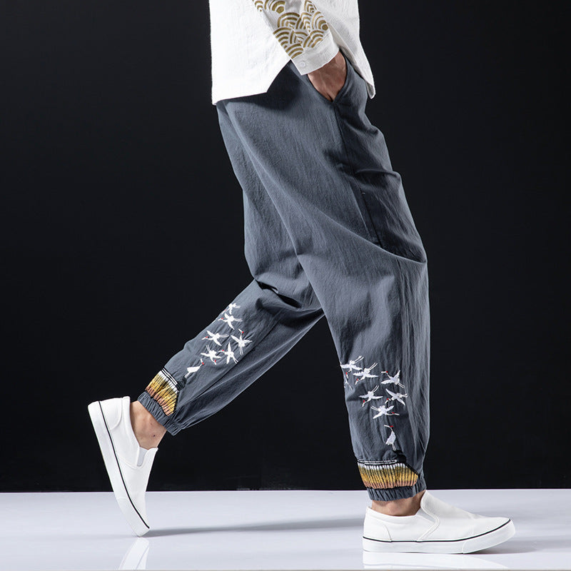 Chinese style men's plus size casual pants SHOPPORA