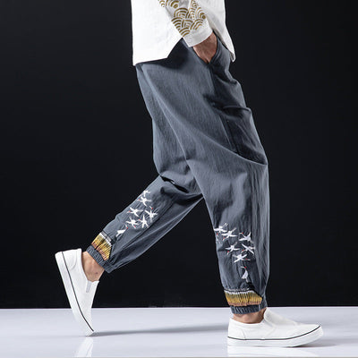 Chinese style men's plus size casual pants SHOPPORA
