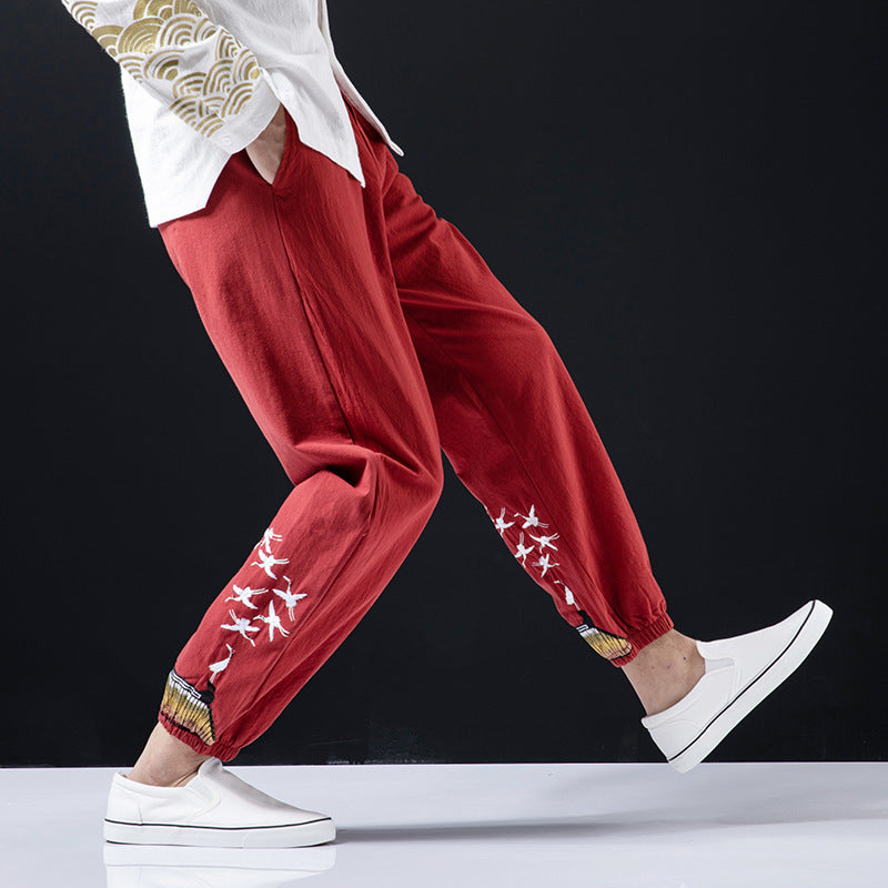 Chinese style men's plus size casual pants SHOPPORA