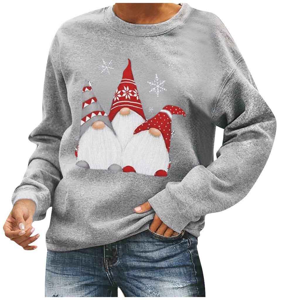 Christmas tree long sleeve round neck sweater
