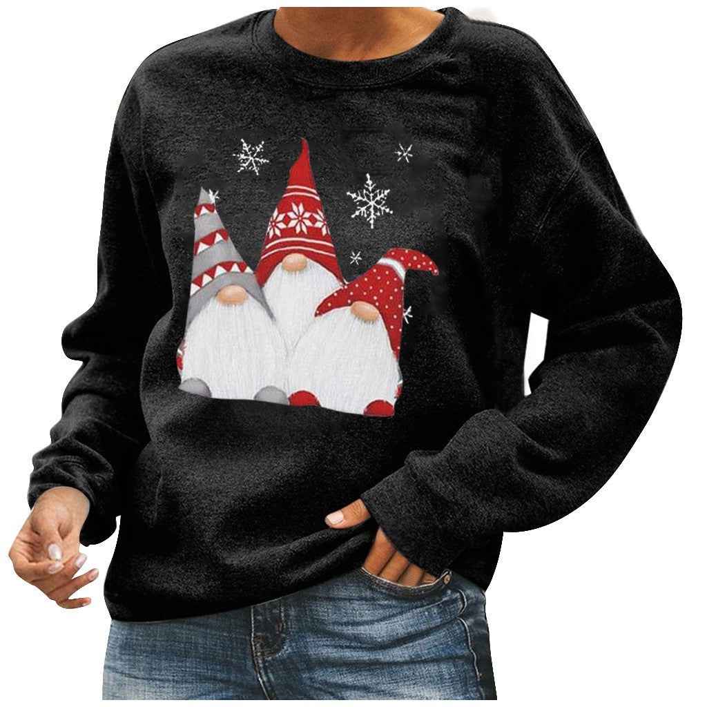 Christmas tree long sleeve round neck sweater
