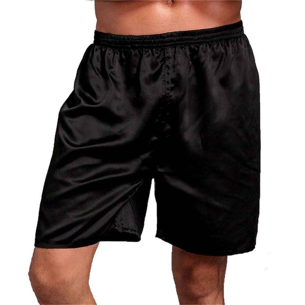 Men's Thin Faux Silk Home Shorts