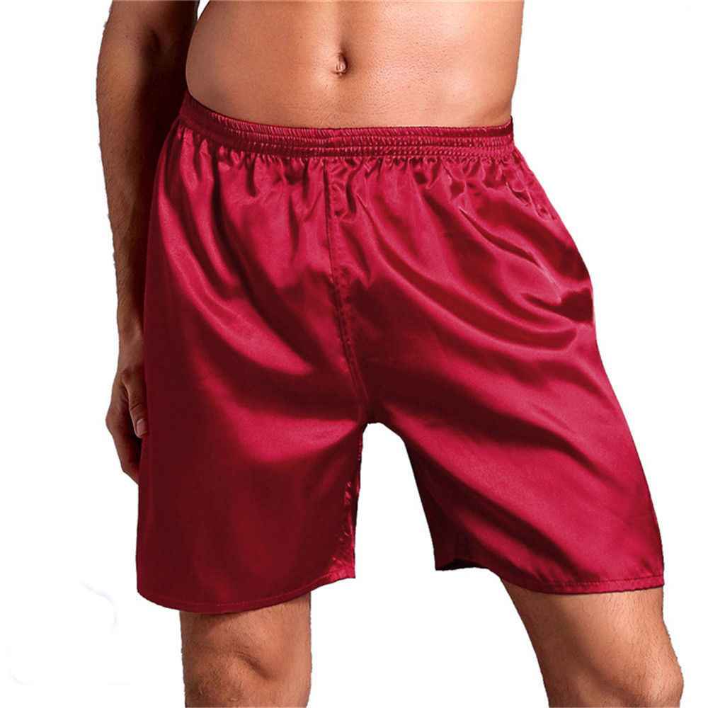 Men's Thin Faux Silk Home Shorts
