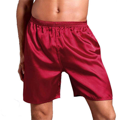 Men's Thin Faux Silk Home Shorts