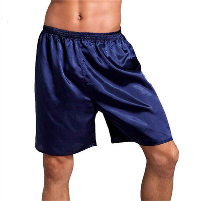 Men's Thin Faux Silk Home Shorts