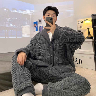 Men's Winter Flannel Men's Household Clothes