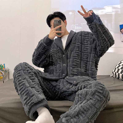 Men's Winter Flannel Men's Household Clothes