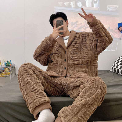 Men's Winter Flannel Men's Household Clothes