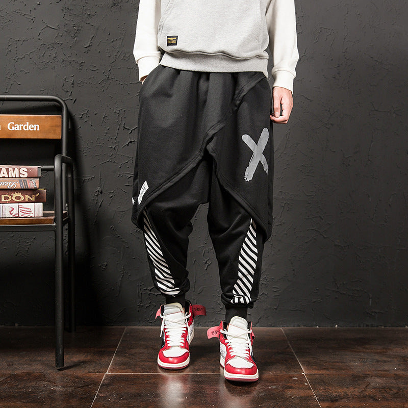 Japanese Hip-Hop Trend Printing Casual Pants Men SHOPPORA