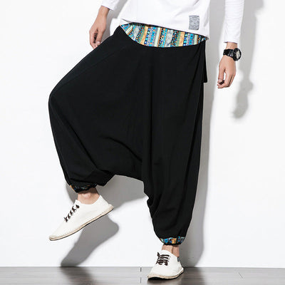 Men's Trousers Ethnic Style Retro Nepalese Suspender Pants Men's Wide SHOPPORA